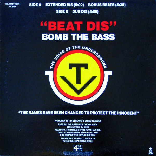 Bomb The Bass – Beat Dis (Used vinyl)