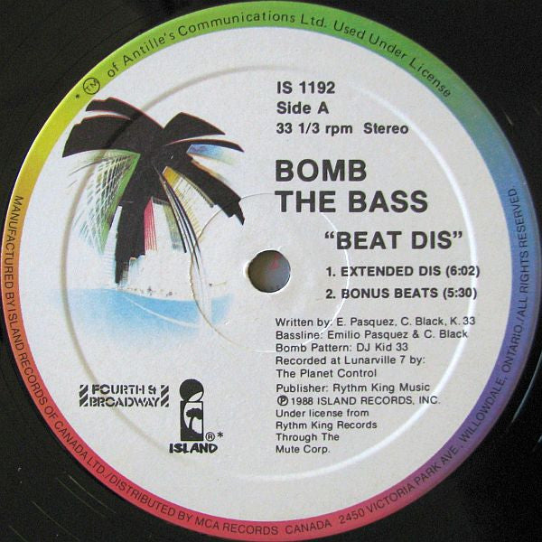 Bomb The Bass – Beat Dis (Used vinyl)