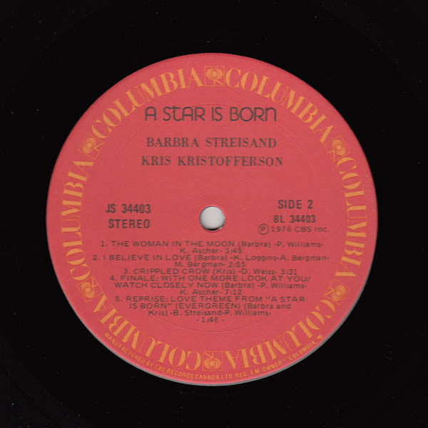Streisand, Kristofferson – A Star Is Born (Used vinyl)