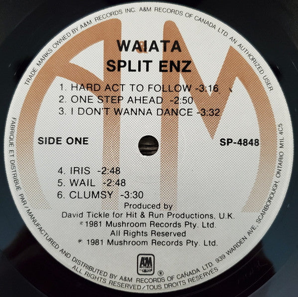 Split Enz – Waiata (Used vinly)