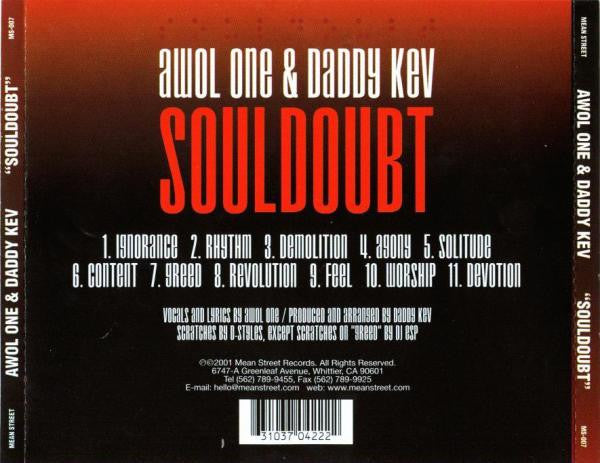 Awol One & Daddy Kev – Souldoubt (Used CD)