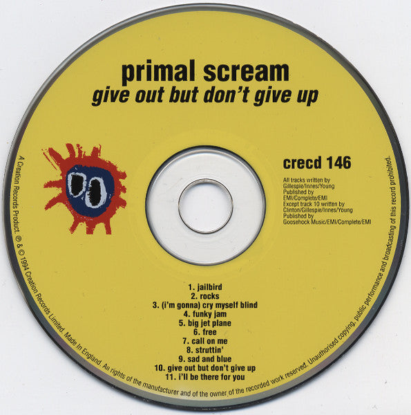 Primal Scream – Give Out But Don't Give Up (Used CD)