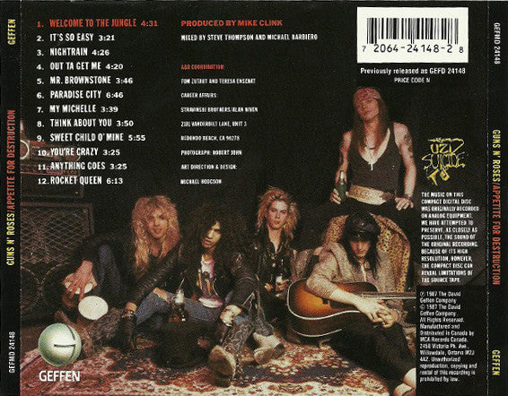 Guns N' Roses – Appetite For Destruction (Used CD)