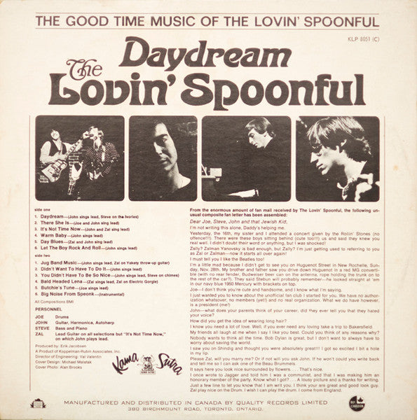 The Lovin' Spoonful – Daydream (Used vinyl)