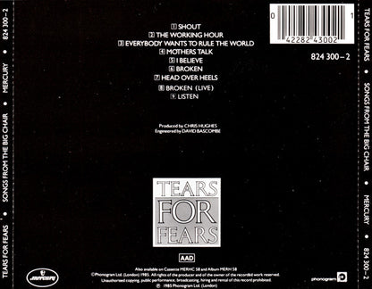 Tears For Fears – Songs From The Big Chair (Used CD)
