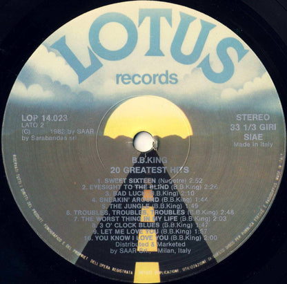 B.B. King – 20 Greatest Hits (Used vinyl)