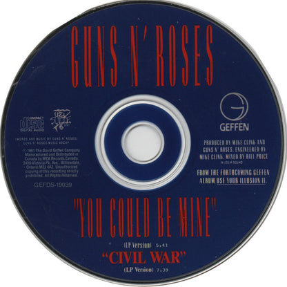 Guns N' Roses – You Could Be Mine (Used CD) (Terminator 2 soundtrack)