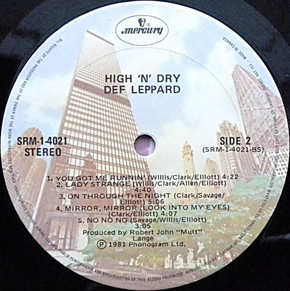 Def Leppard – High 'N' Dry (Used vinyl)