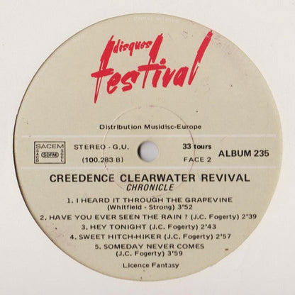 Creedence Clearwater Revival Featuring John Fogerty – Chronicle (The 20 Greatest Hits) (Used vinyl)
