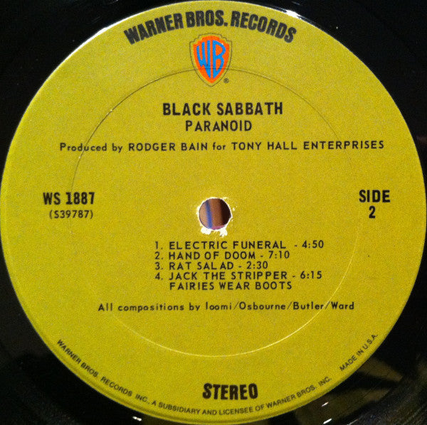Black Sabbath – Paranoid (Used vinyl)