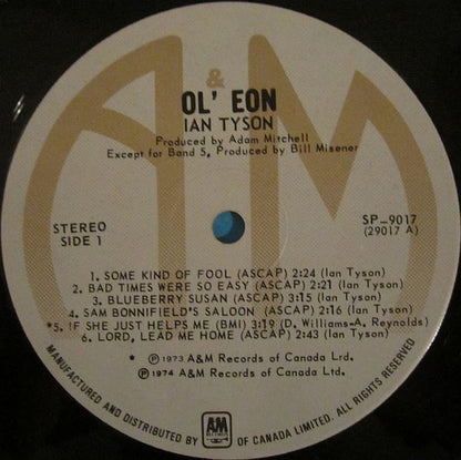 Ian Tyson – Ol' Eon (Used vinyl)