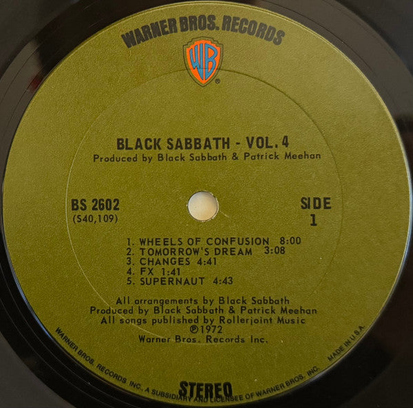 Black Sabbath – Black Sabbath Vol. 4 (Used vinyl)