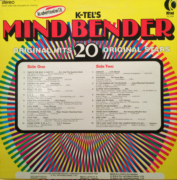 Various – Mind Bender (Used vinyl)