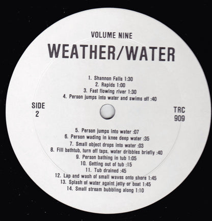 No Artist – Sound Effects Volume Nine – Weather/Water (Used vinyl)