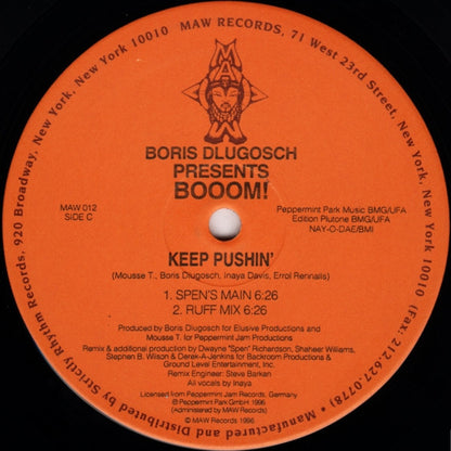 Boris Dlugosch Presents Booom! – Keep Pushin' (Used vinyl) (2nd disc only)