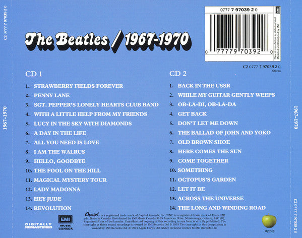The Beatles – 1967-1970 (Double disc) - Used CD