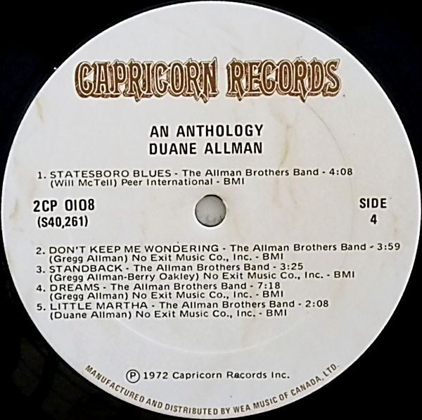 Duane Allman – An Anthology (Used vinyl)