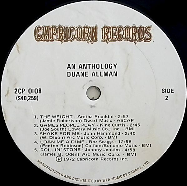Duane Allman – An Anthology (Used vinyl)