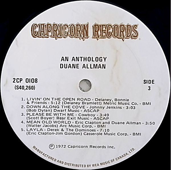 Duane Allman – An Anthology (Used vinyl)