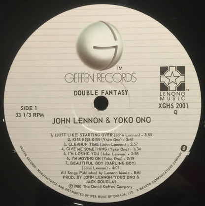 John Lennon & Yoko Ono – Double Fantasy (Used vinyl)
