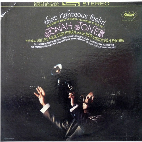 Jonah Jones With The Jubilee Four, Dick Hyman and the New Disciples of Rhythm – That Righteous Feelin' (Used Vinyl)