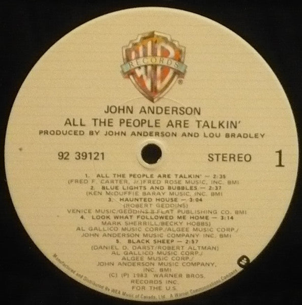John Anderson – All The People Are Talkin' (Used vinyl)