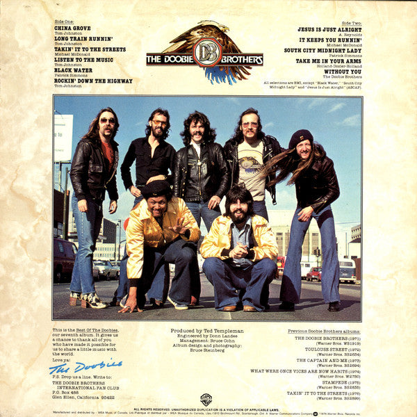 The Doobie Brothers – Best Of The Doobies (Used vinyl)