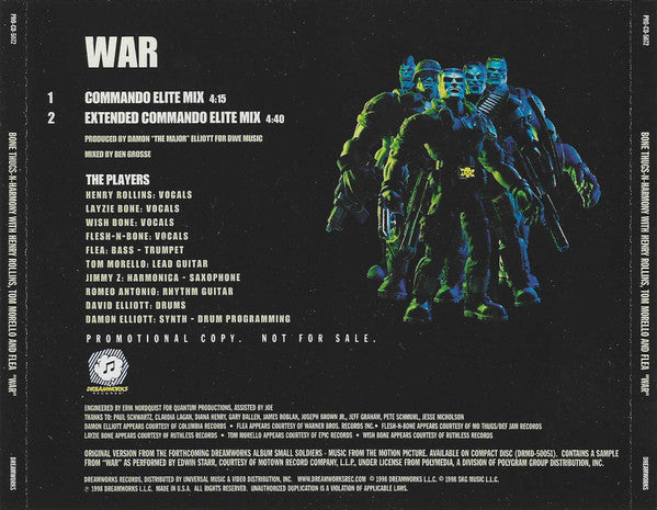 Bone Thugs-N-Harmony With Henry Rollins, Tom Morello And Flea – War (Used CD)
