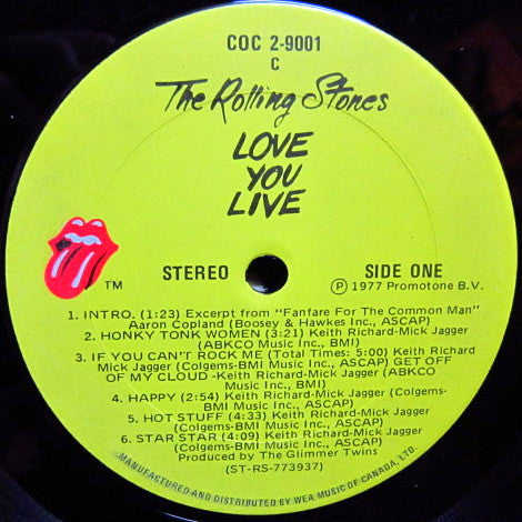 The Rolling Stones – Love You Live (Used vinyl)