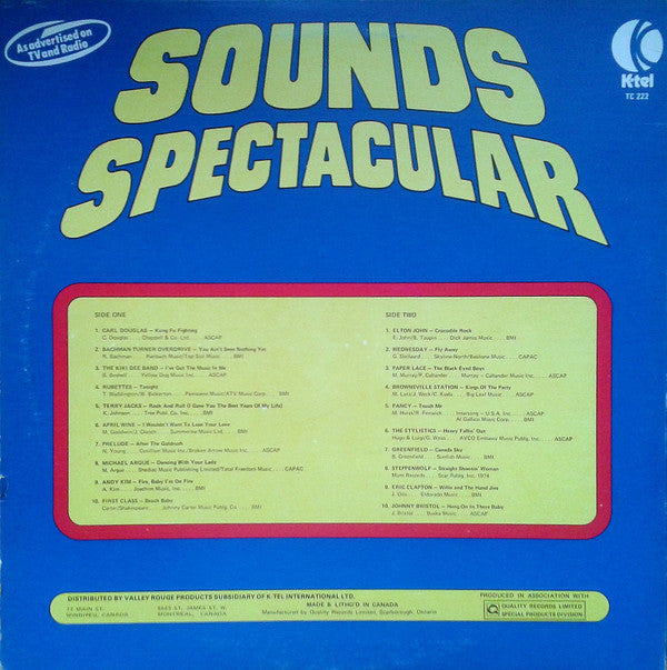 Various ‎– Sounds Spectacular (Used vinyl)