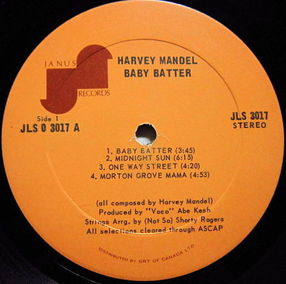 Harvey Mandel – Baby Batter (Used vinyl)