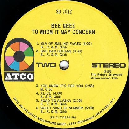 Bee Gees – To Whom It May Concern (Used vinyl)