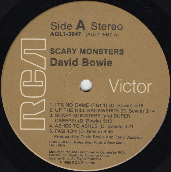 David Bowie – Scary Monsters (Used vinyl)