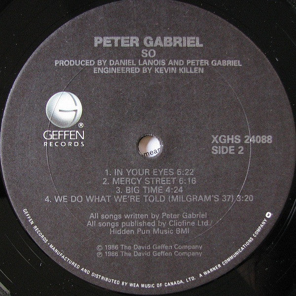 Peter Gabriel – So (Used vinyl)