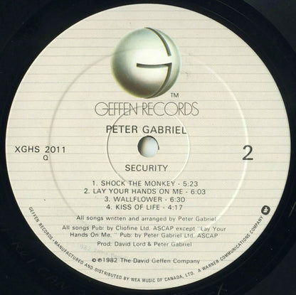 Peter Gabriel – Security (Used vinyl)