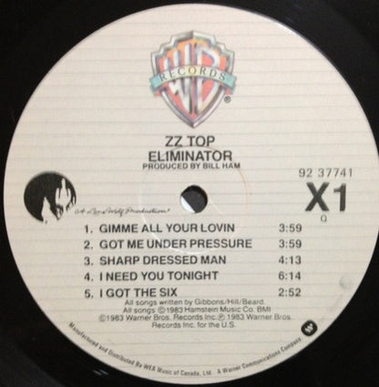 ZZ Top – Eliminator (Used Vinyl)
