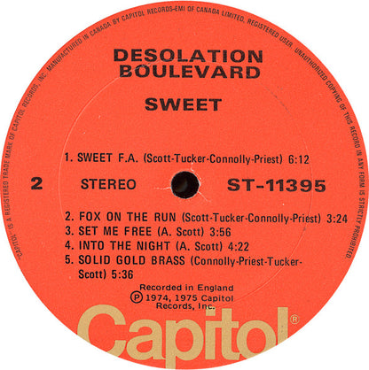 The Sweet – Desolation Boulevard (Used vinyl)