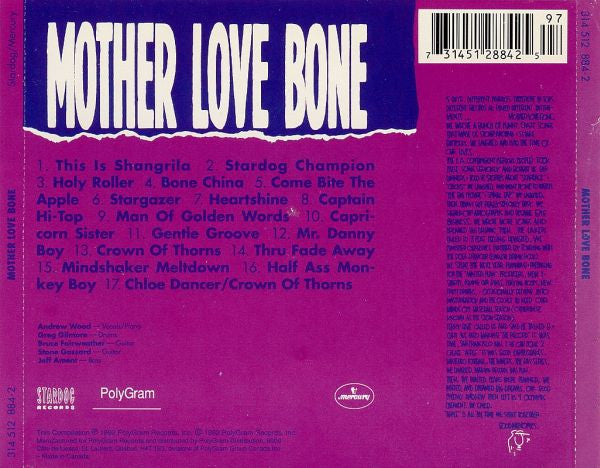 Mother Love Bone – Mother Love Bone - Used CD
