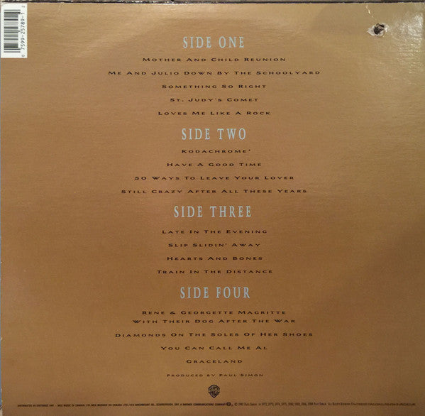 Paul Simon – Negotiations And Love Songs (1971-1986) (Used vinyl)