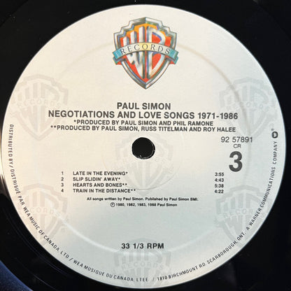 Paul Simon – Negotiations And Love Songs (1971-1986) (Used vinyl)