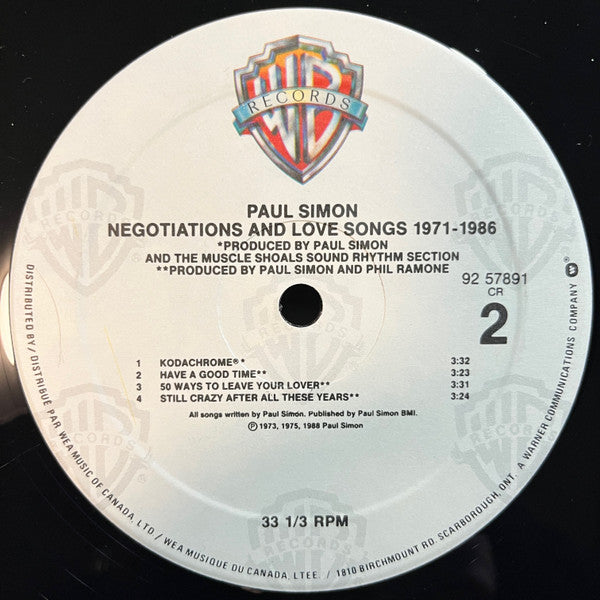 Paul Simon – Negotiations And Love Songs (1971-1986) (Used vinyl)