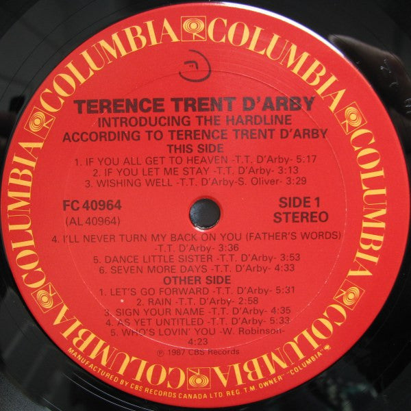 Terence Trent D'Arby – Introducing The Hardline According To Terence Trent D'Arby (Used vinyl)