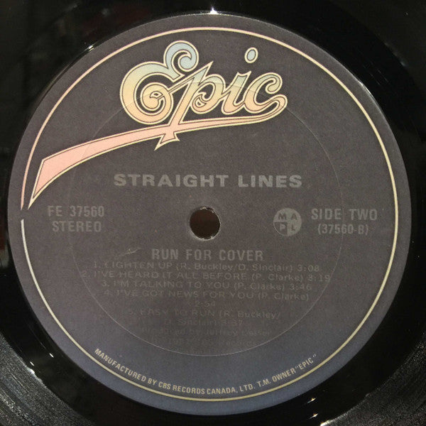 Straight Lines – Run For Cover (Used vinyl)