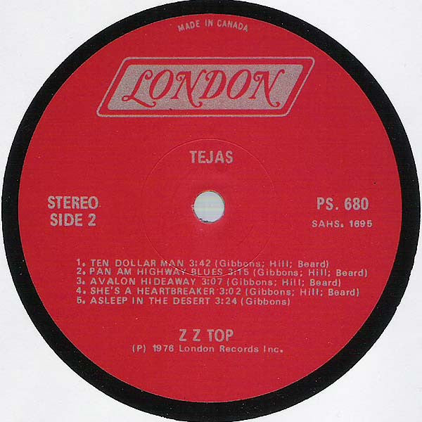 ZZ Top – Tejas (Used vinyl)