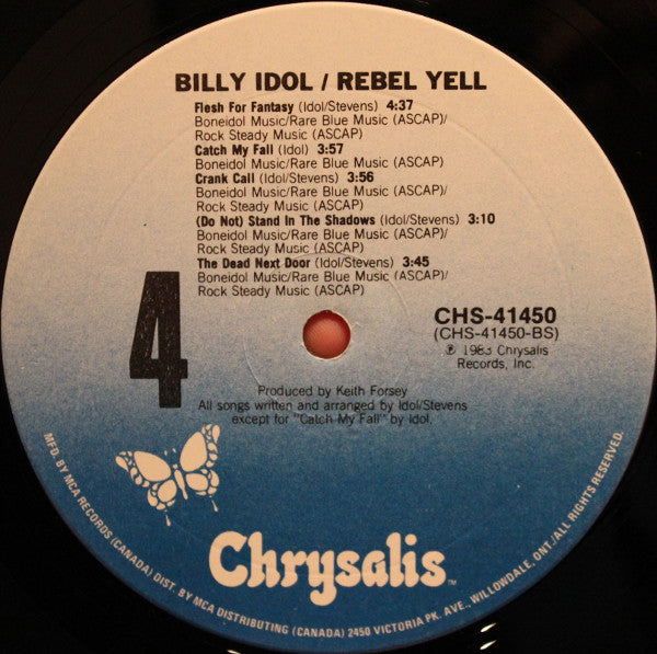 Billy Idol – Rebel Yell (Used vinyl)