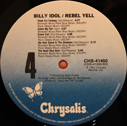 Billy Idol – Rebel Yell (Used vinyl)