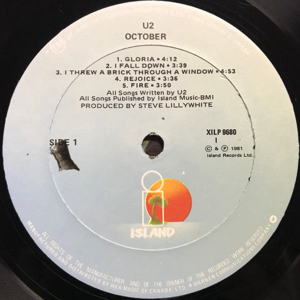 U2 – October (Used vinyl)