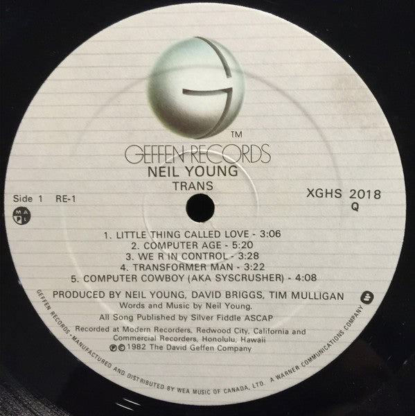 Neil Young – Trans (Used vinyl)