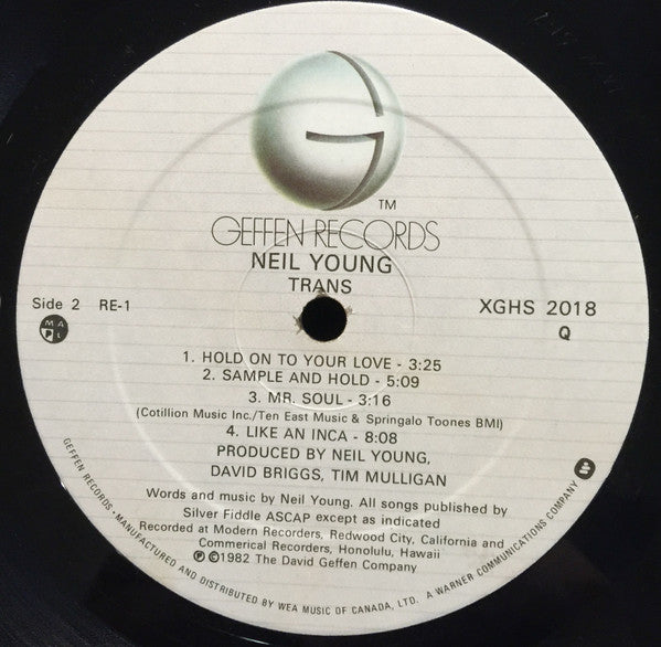 Neil Young – Trans (Used vinyl)