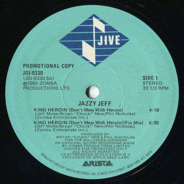 Jazzy Jeff – King Heroin (Don't Mess With Heroin) (Used vinyl)